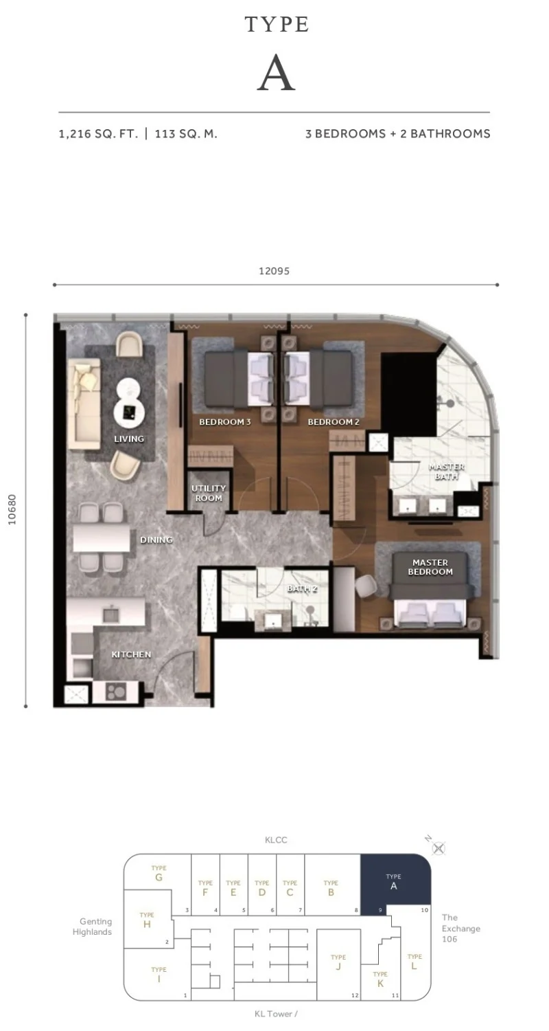 Floor plan for Type A