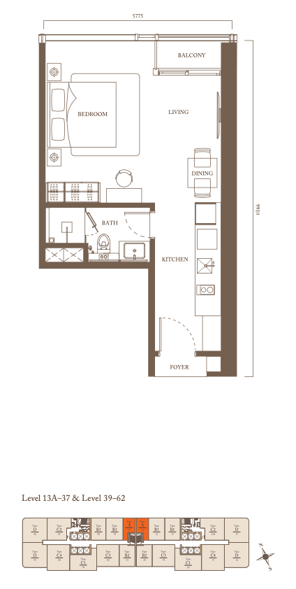 Floor plan for Type A